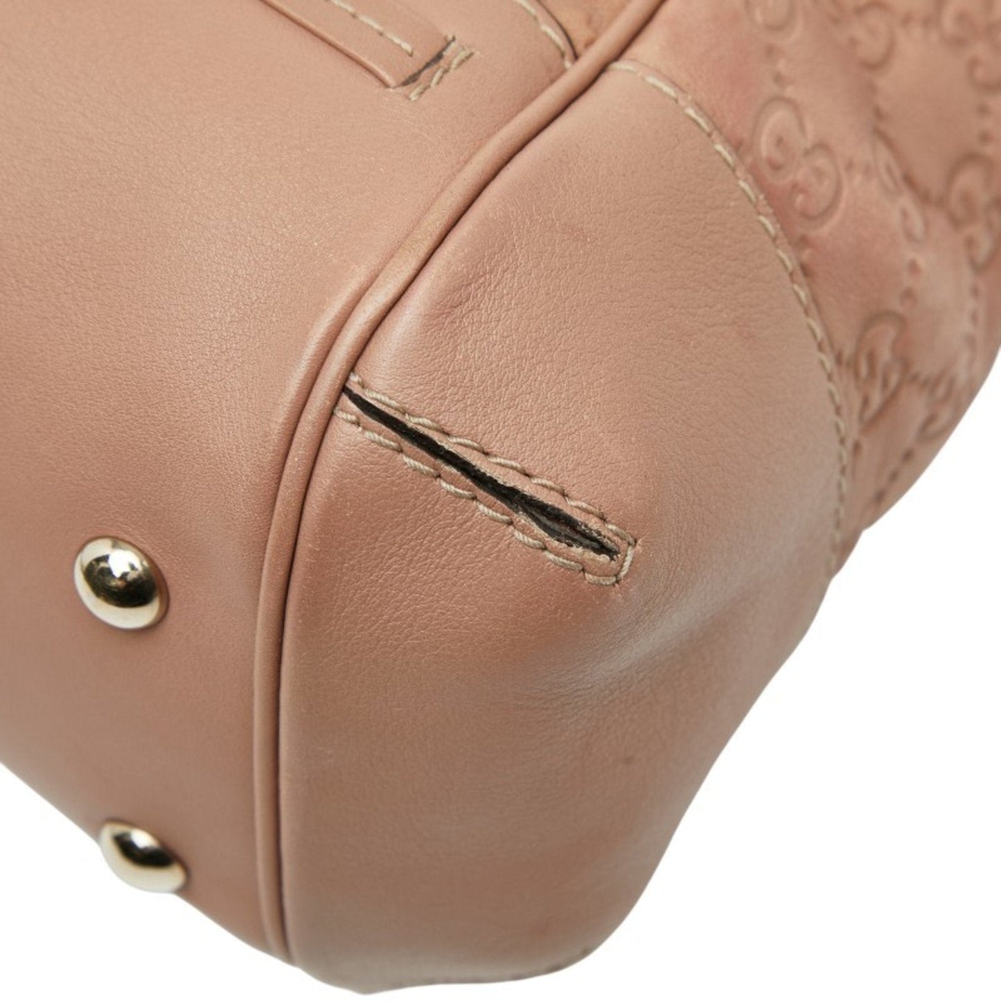 Gucci Pink Beige Leather Handbag Shoulder Bag ( )