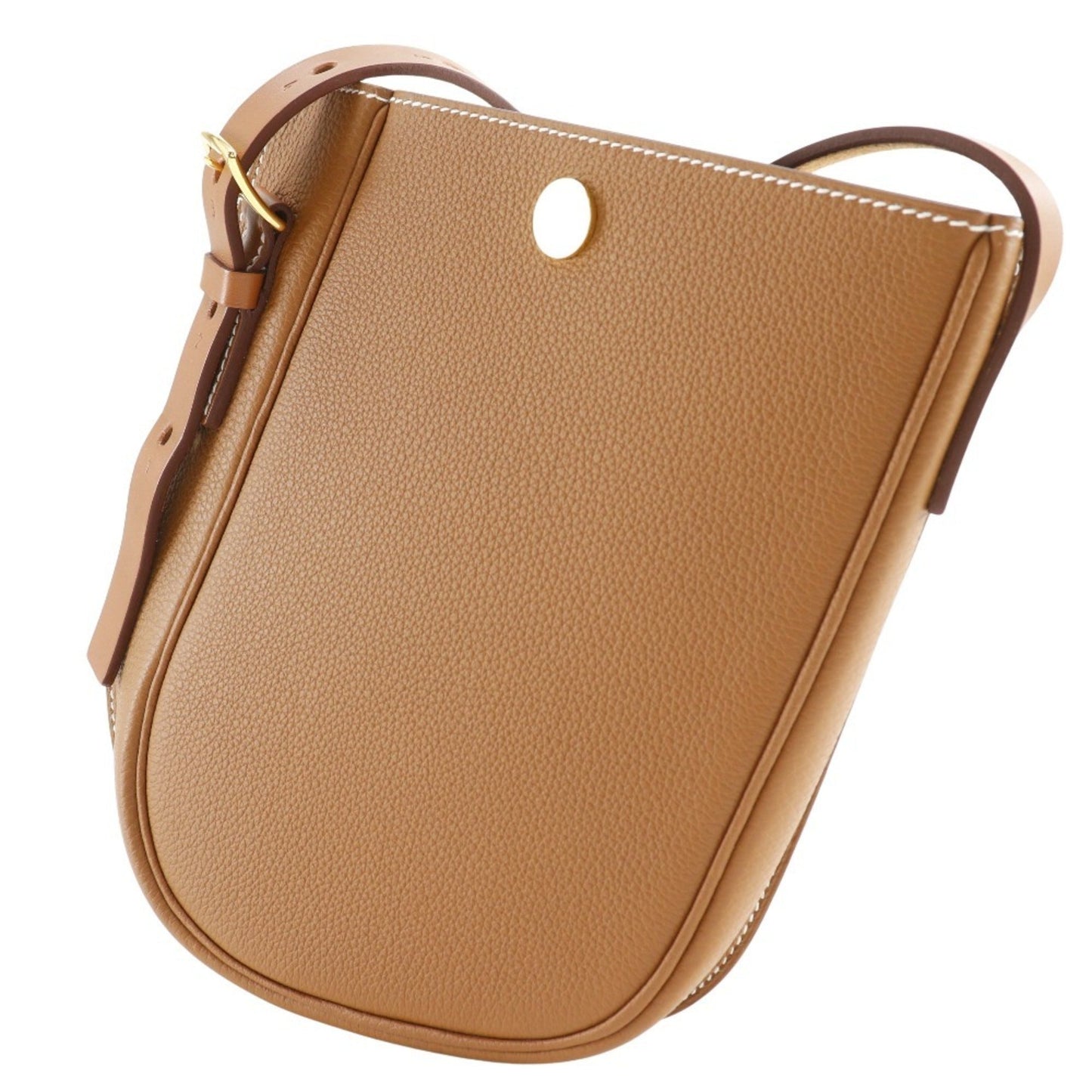 Hermes Brown Gold Brown Togo Leather Shoulder Bag ( )