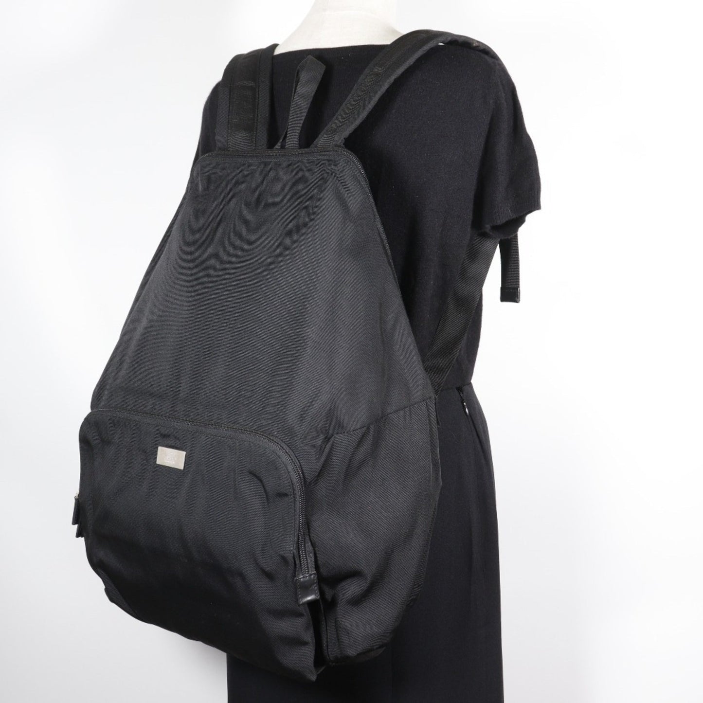 Gucci Black Nylon Canvas Backpack ( )