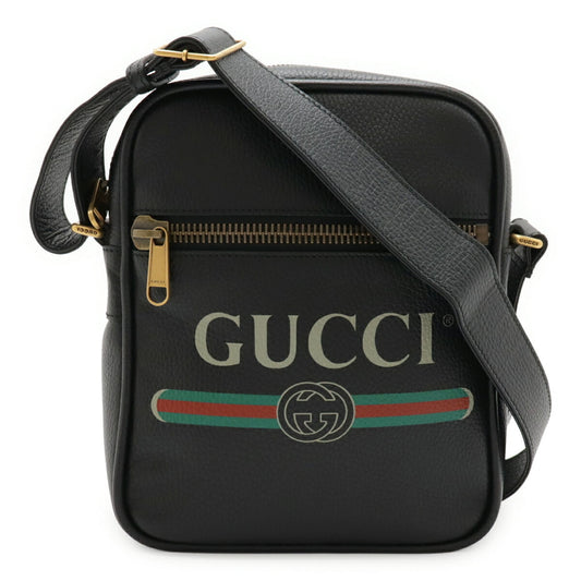 Gucci Black Leather Shoulder Bag ( )