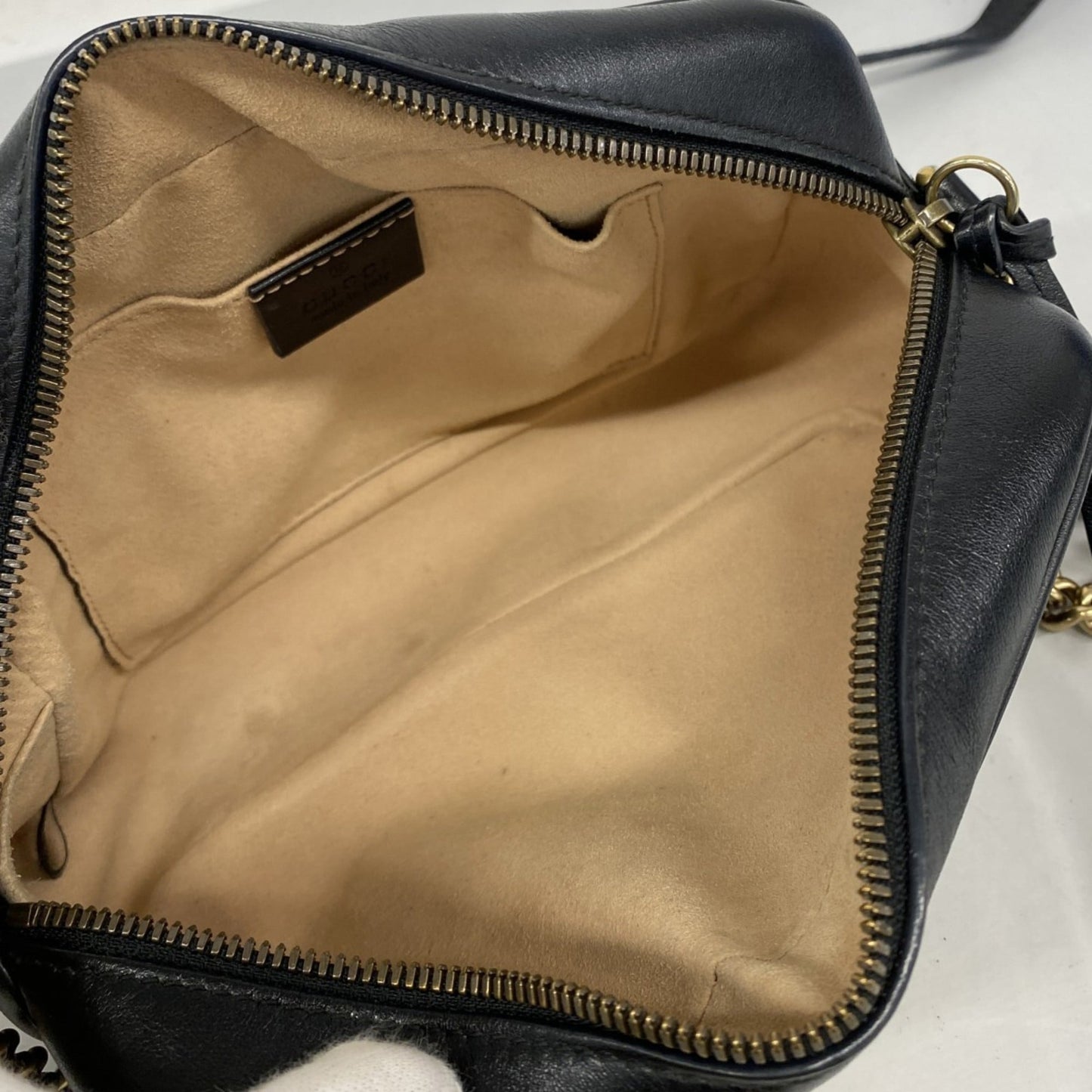 Gucci Black Leather Shoulder Bag ( )