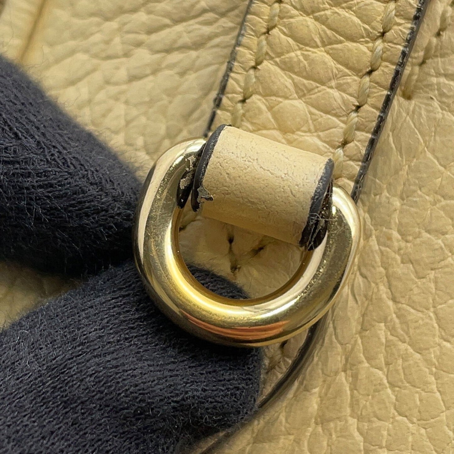 Gucci Gg Canvas Ivory Gg Canvas Leather Shoulder Bag ( )