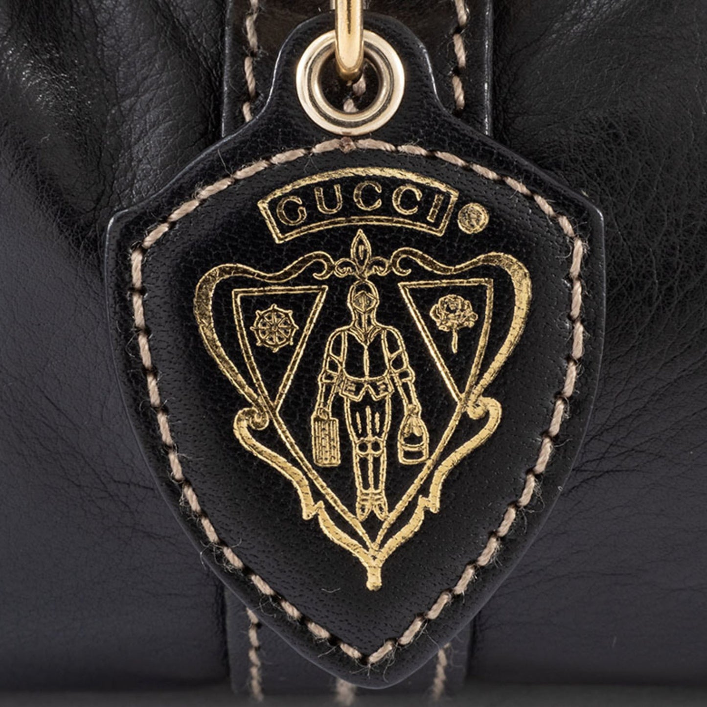Gucci Hysteria Black Leather Boston Bag ( )