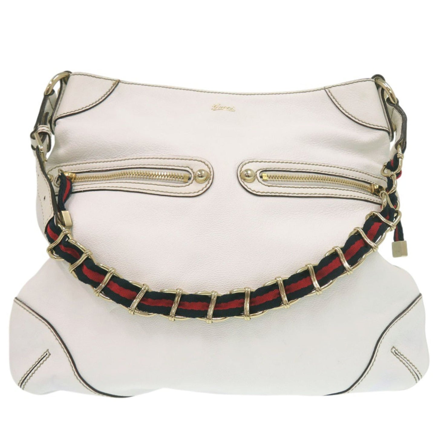 Gucci White Leather Shoulder Bag ( )