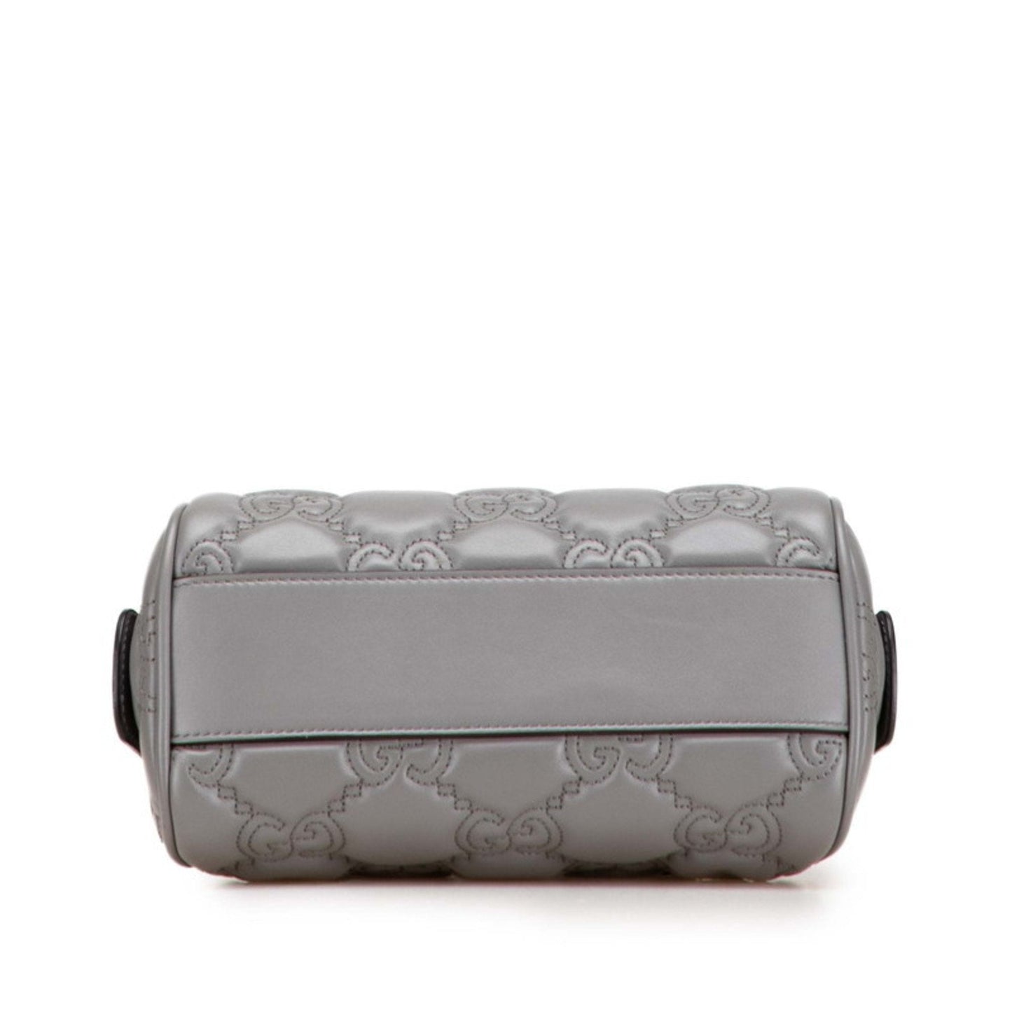 Gucci Gray Leather Boston Bag Shoulder Bag ( )