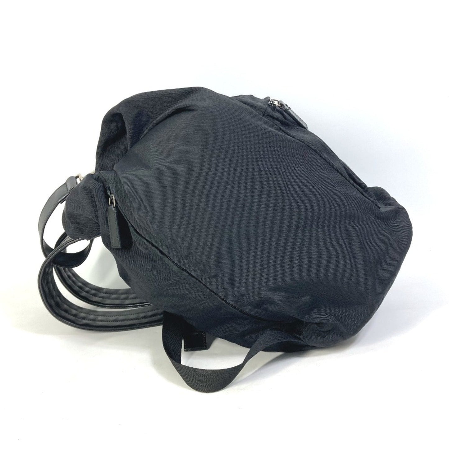 Gucci Black Nylon Leather Backpack ( )