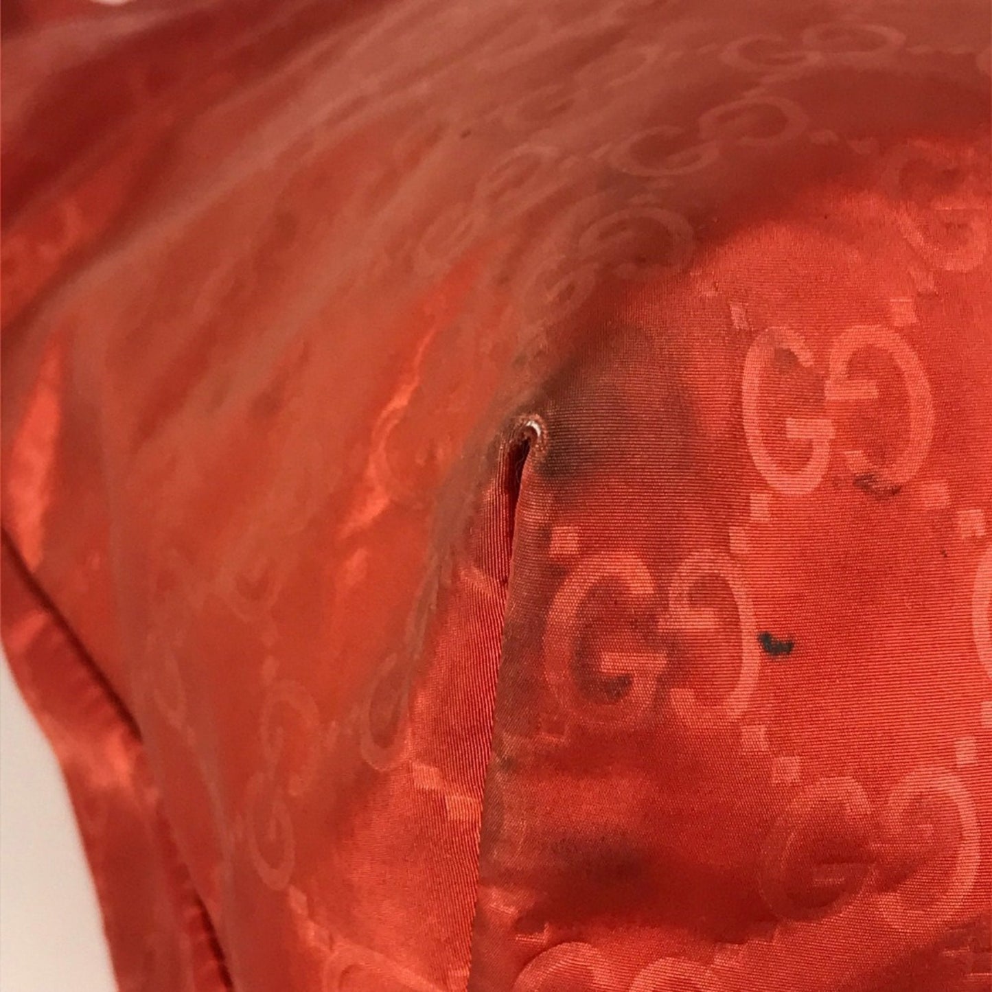 Gucci Orange Nylon Handbag Shoulder Bag Tote Bag ( )