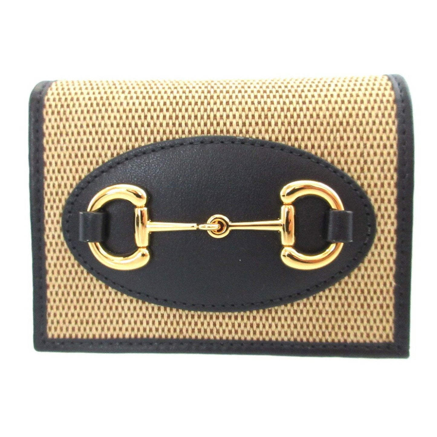 Gucci Beige Navy Canvas Leather Coin Purse/Coin Case ( )