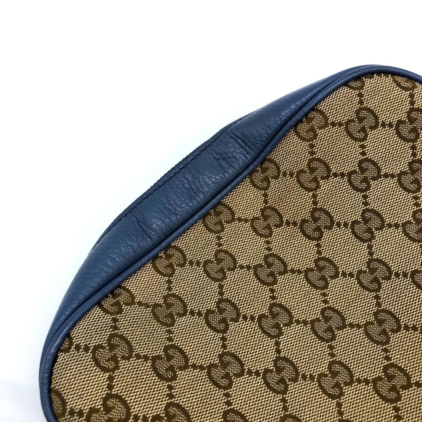 Gucci Brown Gg Canvas Leather Shoulder Bag ( )
