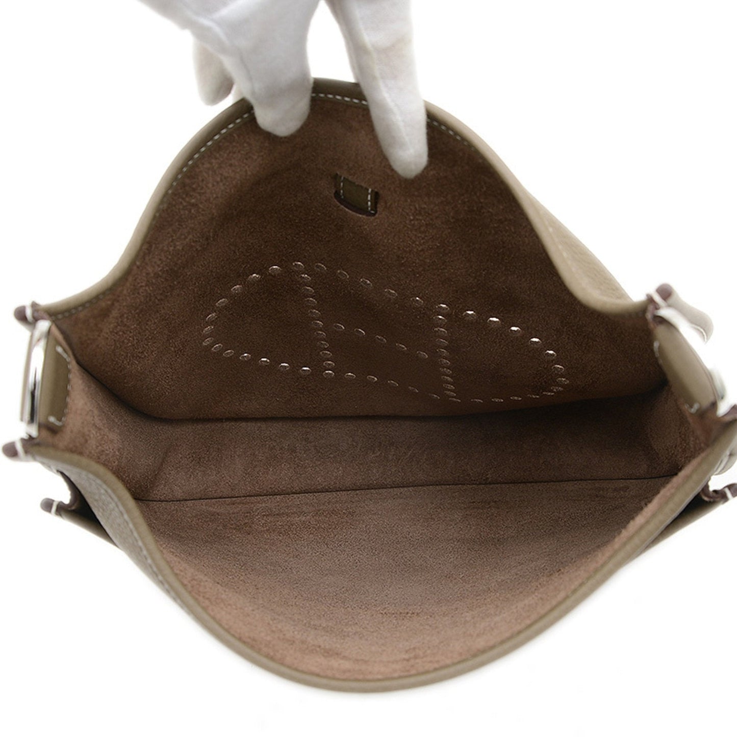 Hermes Evelyne Etoupe Gray Taurillon Clemence Leather Shoulder Bag ( )
