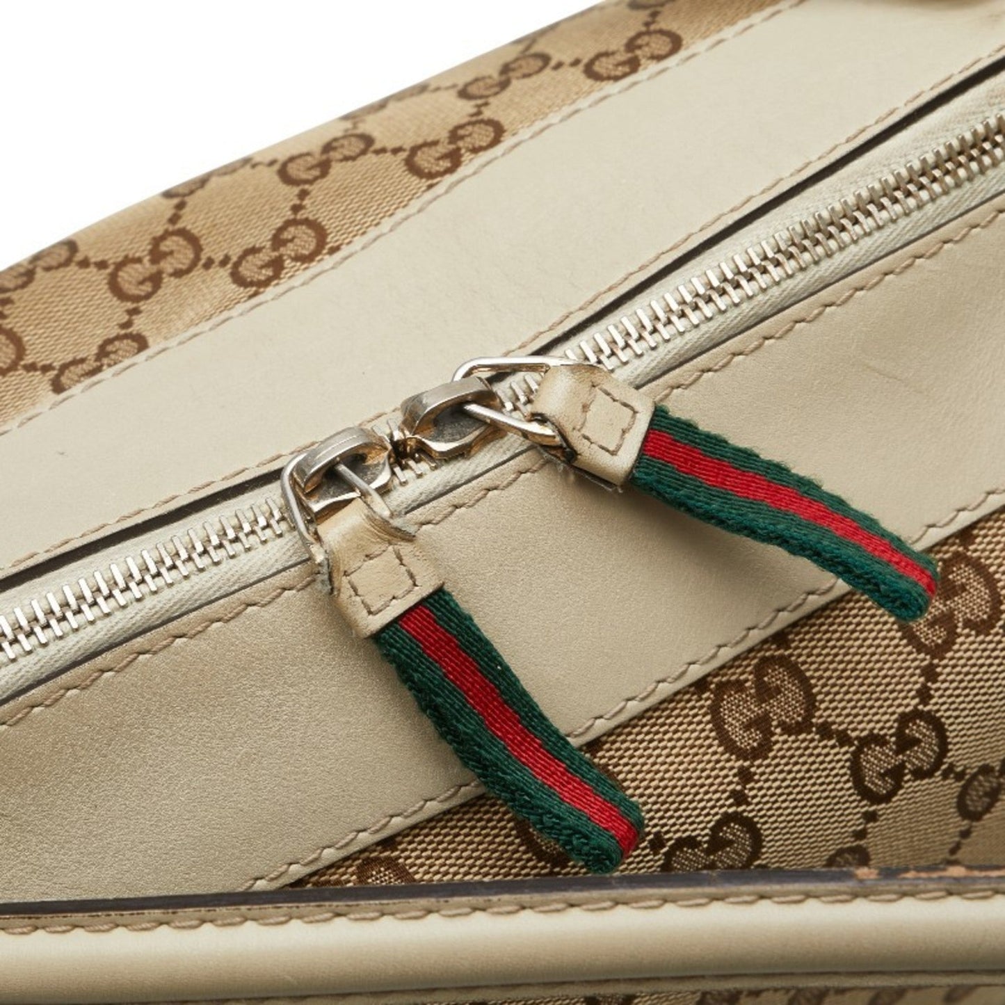 Gucci Gg Canvas Beige Gg Canvas Leather Shoulder Bag Tote Bag ( )