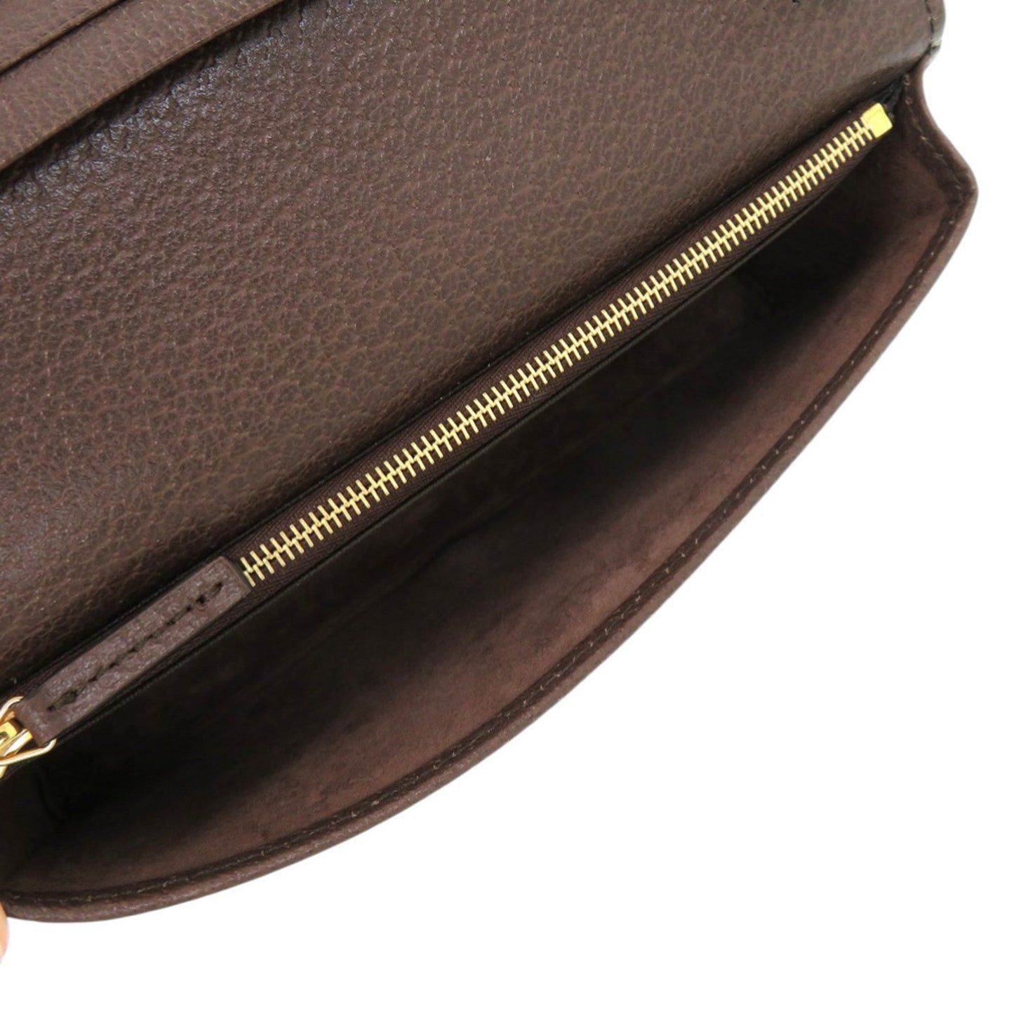 Gucci Beige Brown Multi-Color Gg Supreme Chain/Shoulder Wallet ( )
