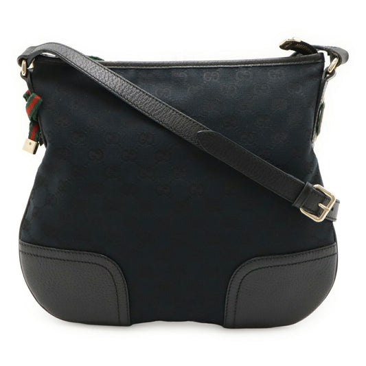 Gucci Black Green Red Color Gg Canvas Leather Shoulder Bag ( )
