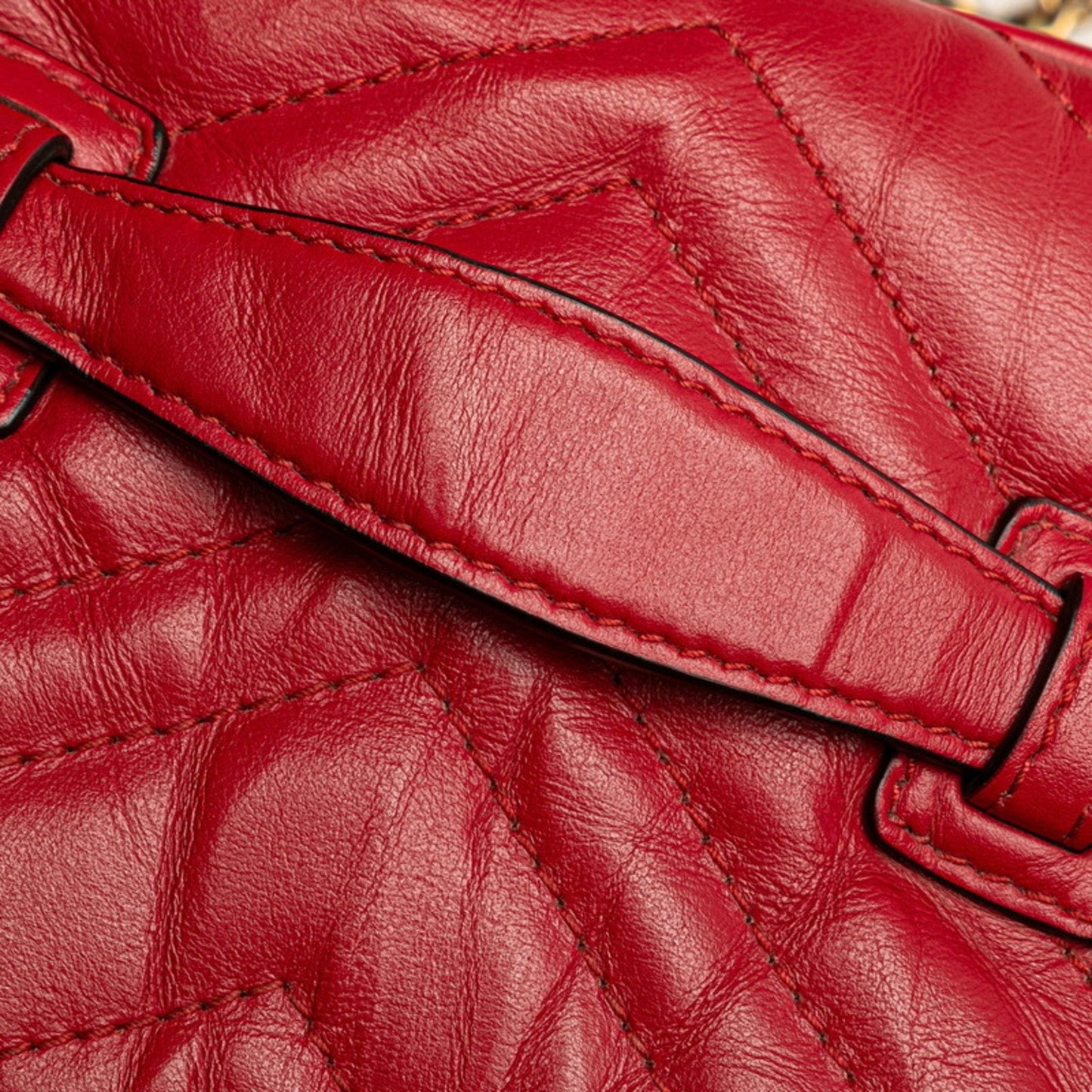 Gucci Gg Marmont Red Color Leather Backpack ( )