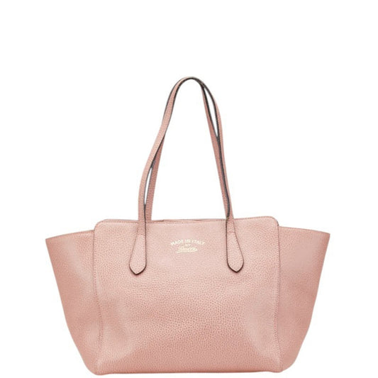 Gucci Pink Leather Shoulder Bag Tote Bag ( )