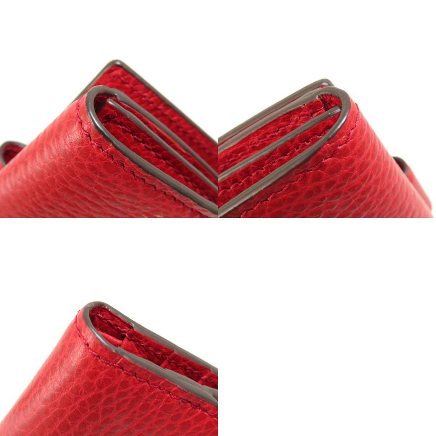Gucci Red Color Leather Wallet (Bi-Fold) ( )