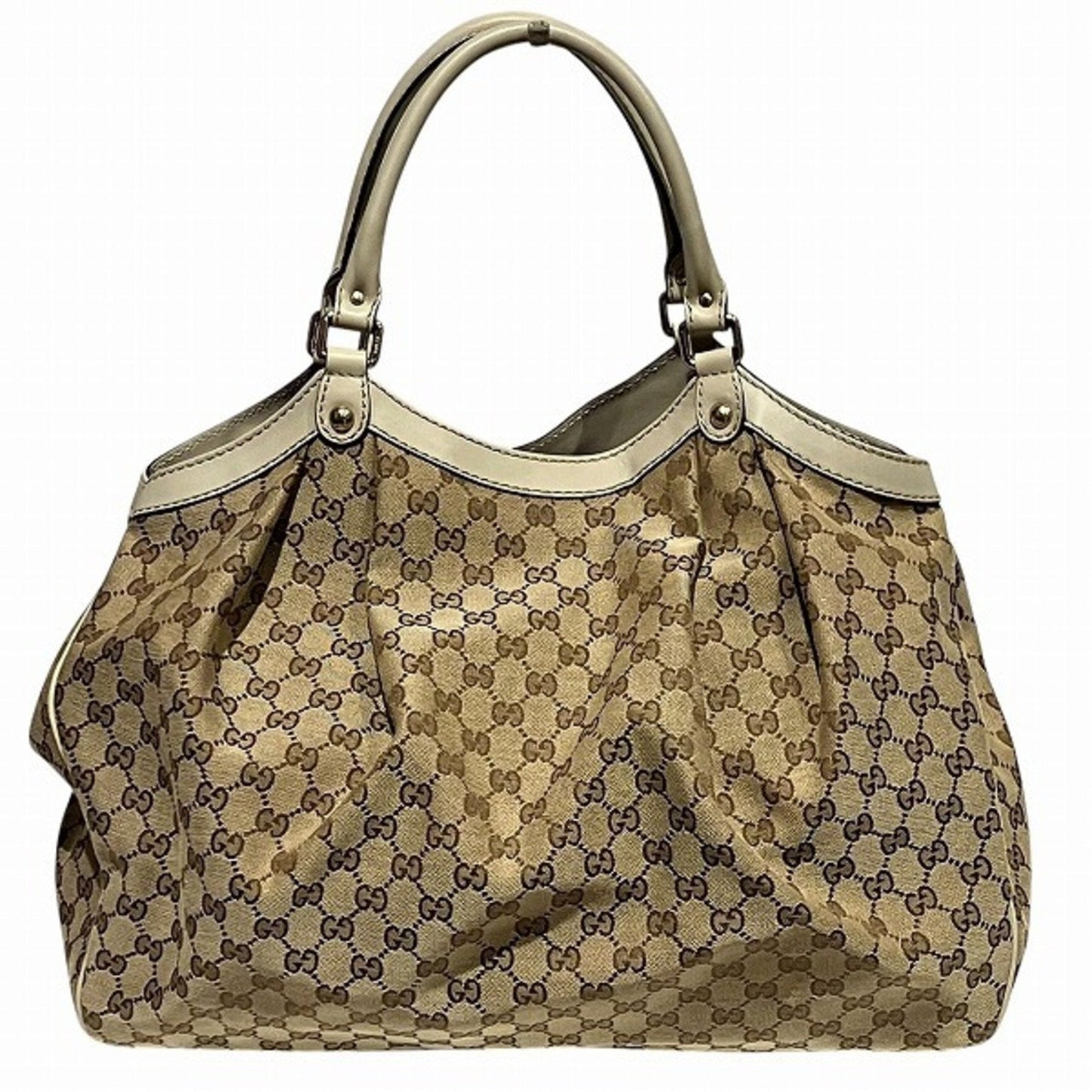 Gucci Leather Canvas Tote