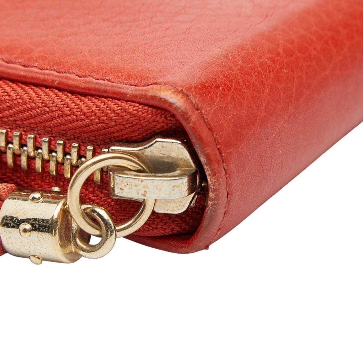 Gucci Red Color Leather Long Wallet (Bi-Fold) ( )