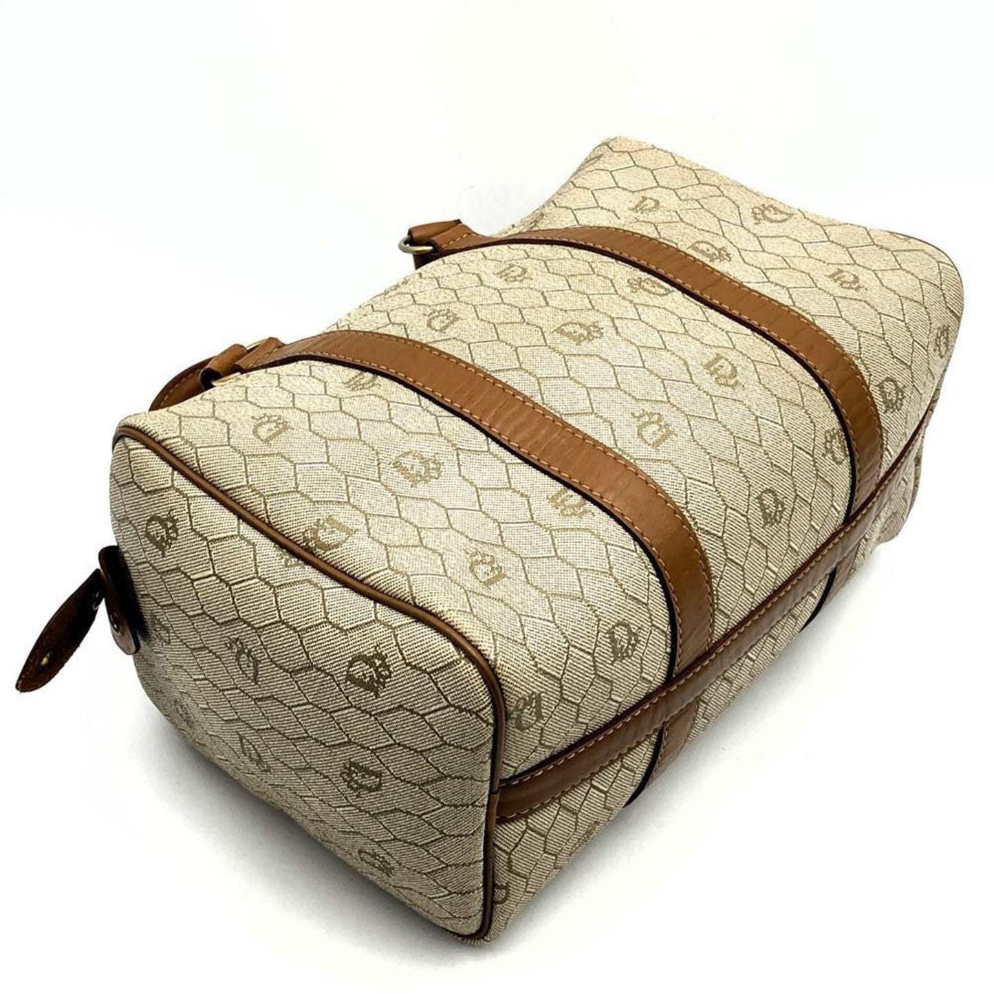 Christian Dior Beige Brown Pvc Handbag ()