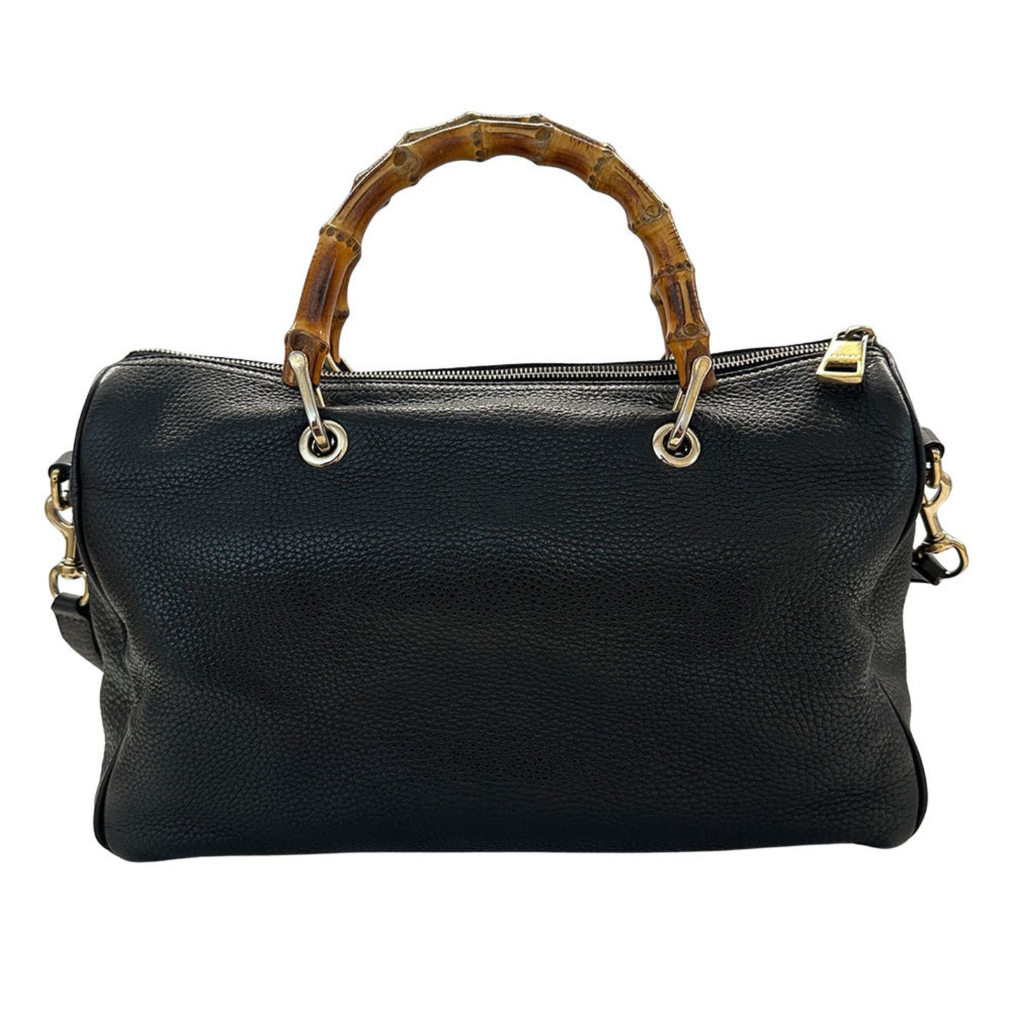 Gucci Black Leather Handbag Shoulder Bag ( )
