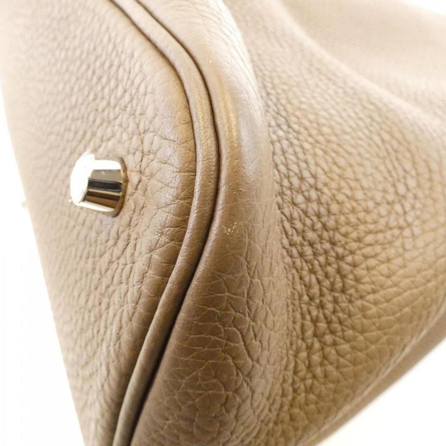 Hermes Picotin Etoupe Gray Taurillon Clemence Leather Handbag ( )