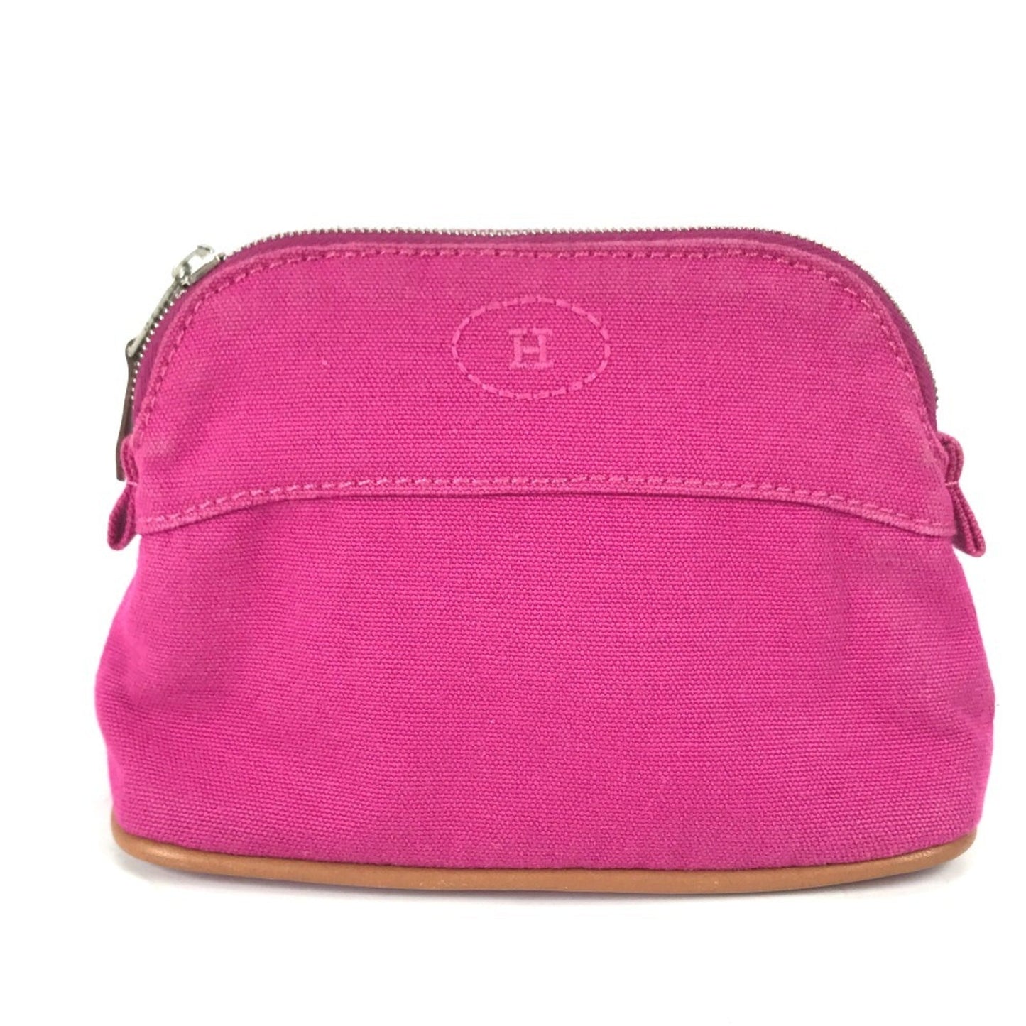 Hermes Pink Canvas Pouch ( )