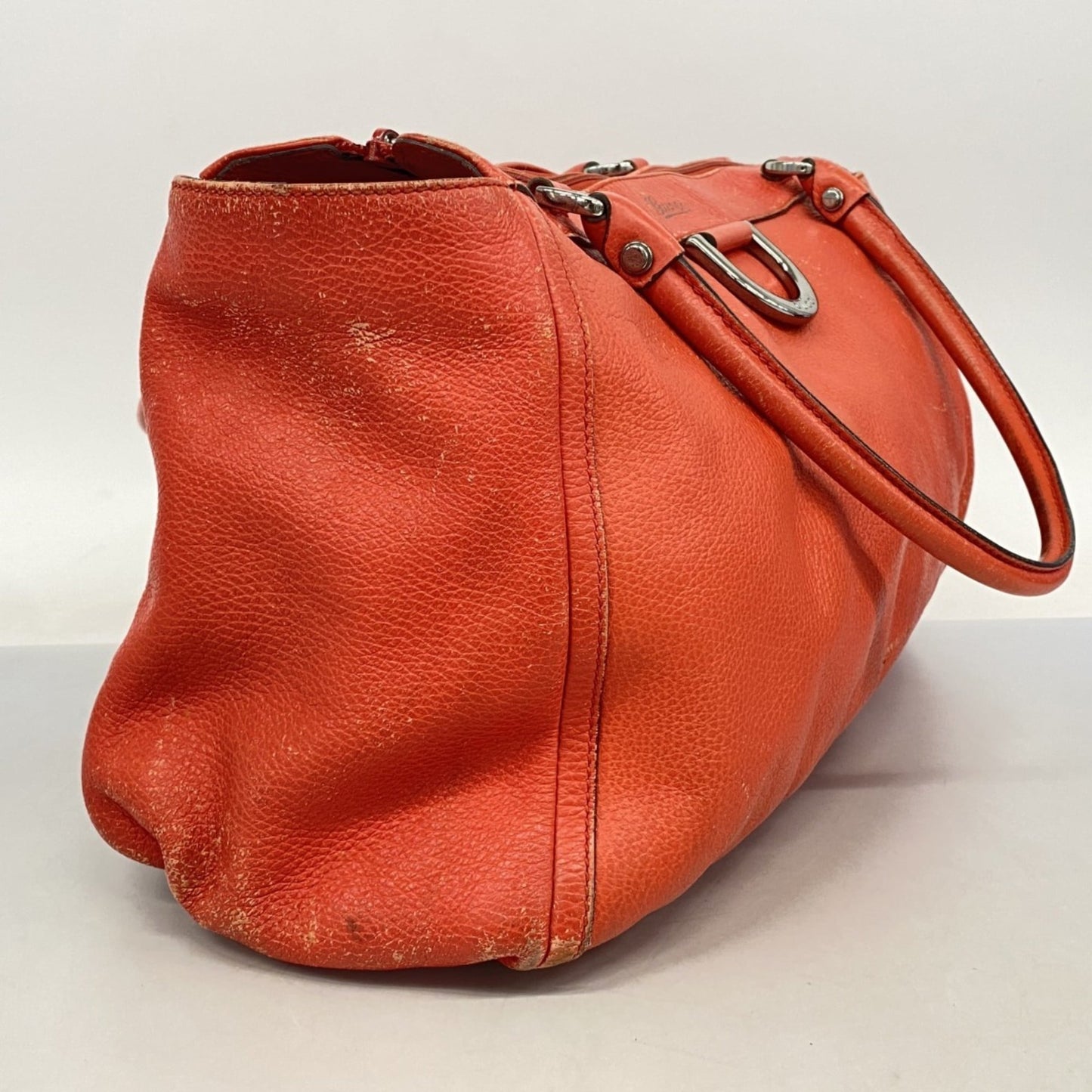 Gucci Red Color Leather Tote Bag ( )