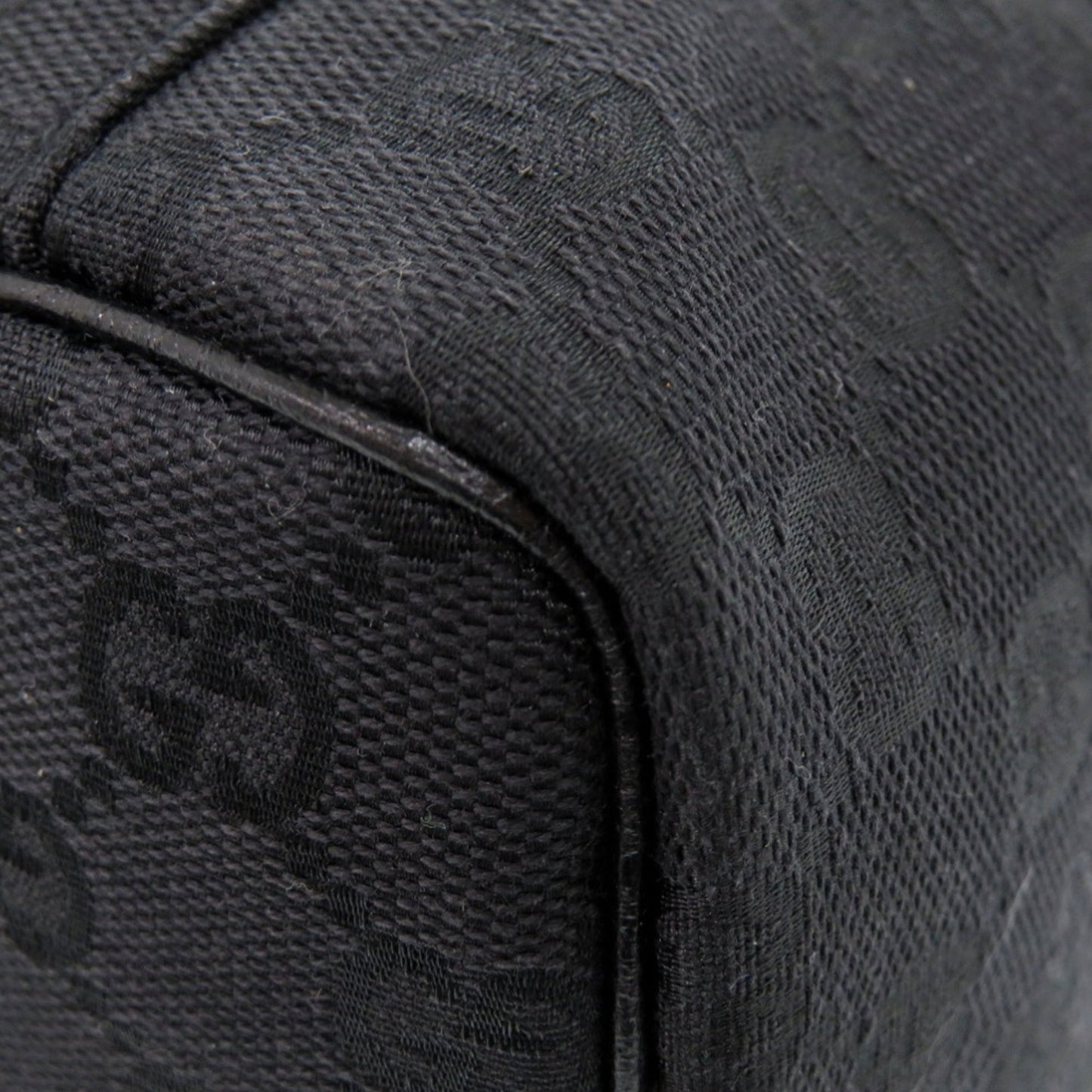 Gucci Black Gg Canvas Pouch Vanity Bag ( )