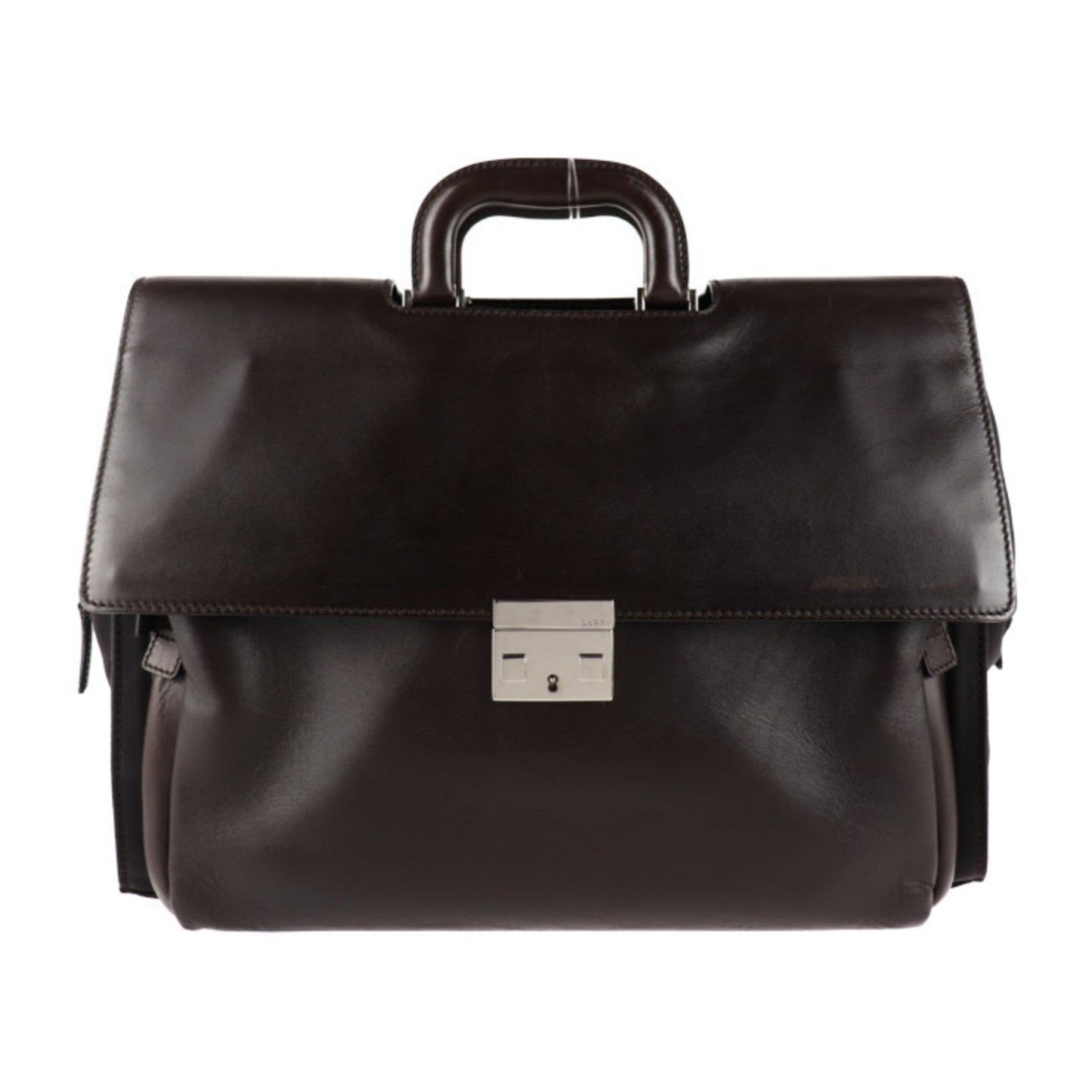 Gucci Brown Leather Handbag Shoulder Bag Tote Bag ( )
