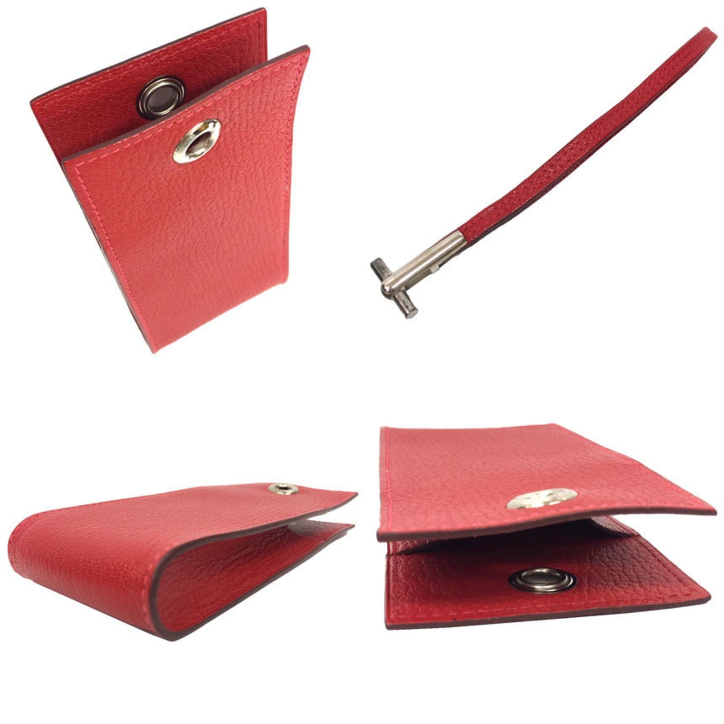 Hermes Vespa Red Color Leather Pouch ( )