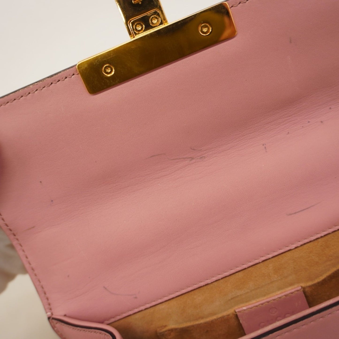 Gucci Pink Leather Shoulder Bag ( )