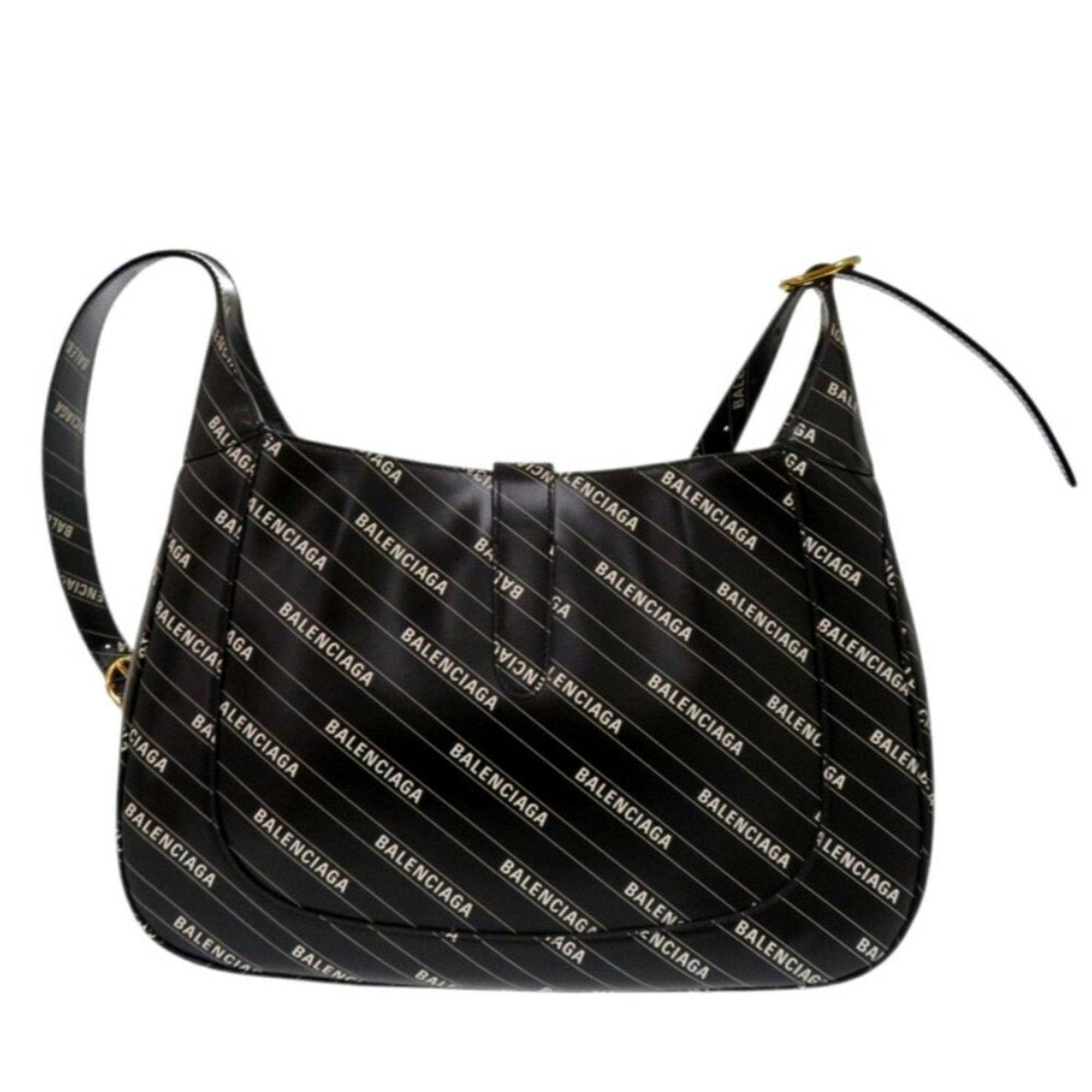 Gucci Black White Leather Shoulder Bag ( )
