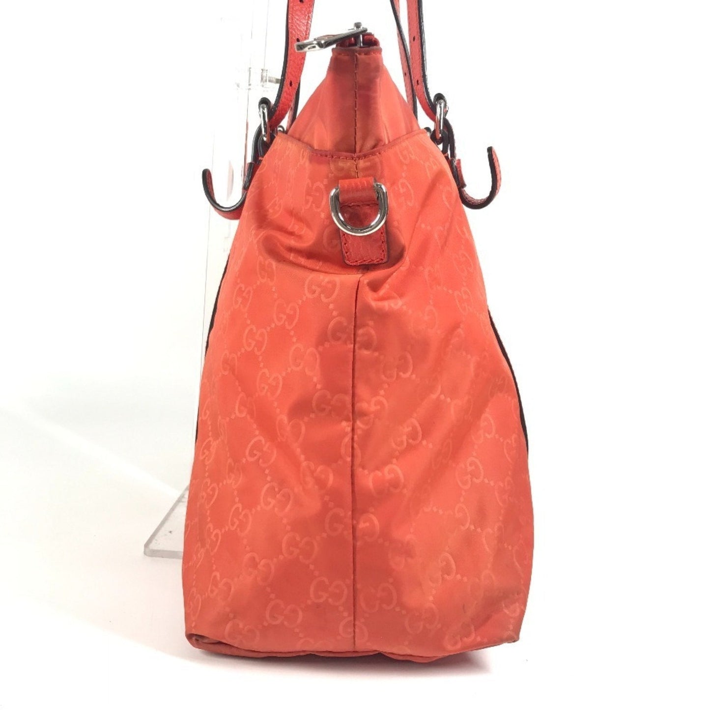 Gucci Orange Nylon Handbag Shoulder Bag Tote Bag ( )