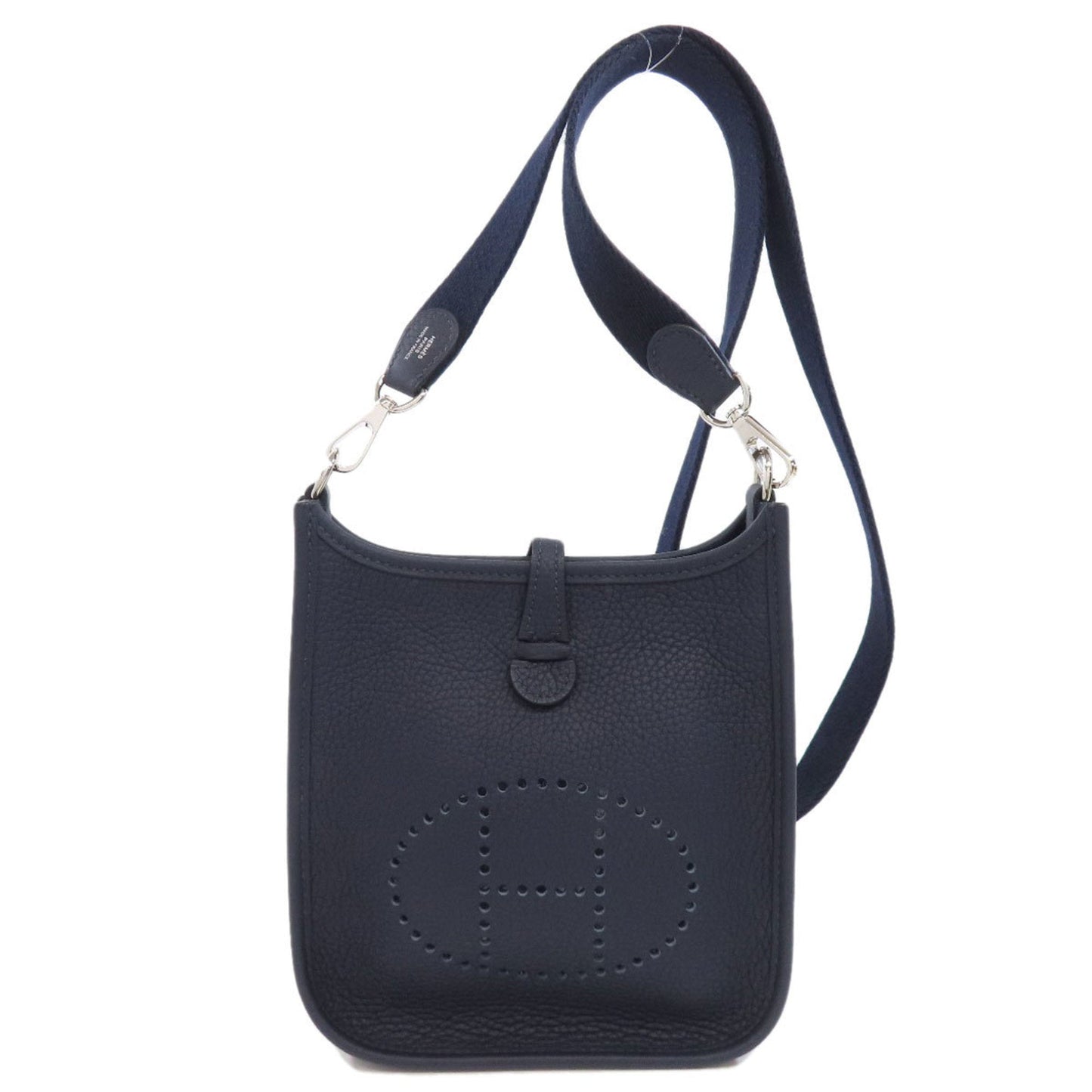 Hermes Navy Taurillon Clemence Leather Shoulder Bag ( )