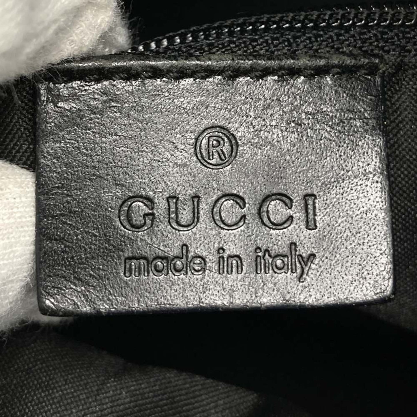 Gucci Black Nylon Leather Shoulder Bag ( )