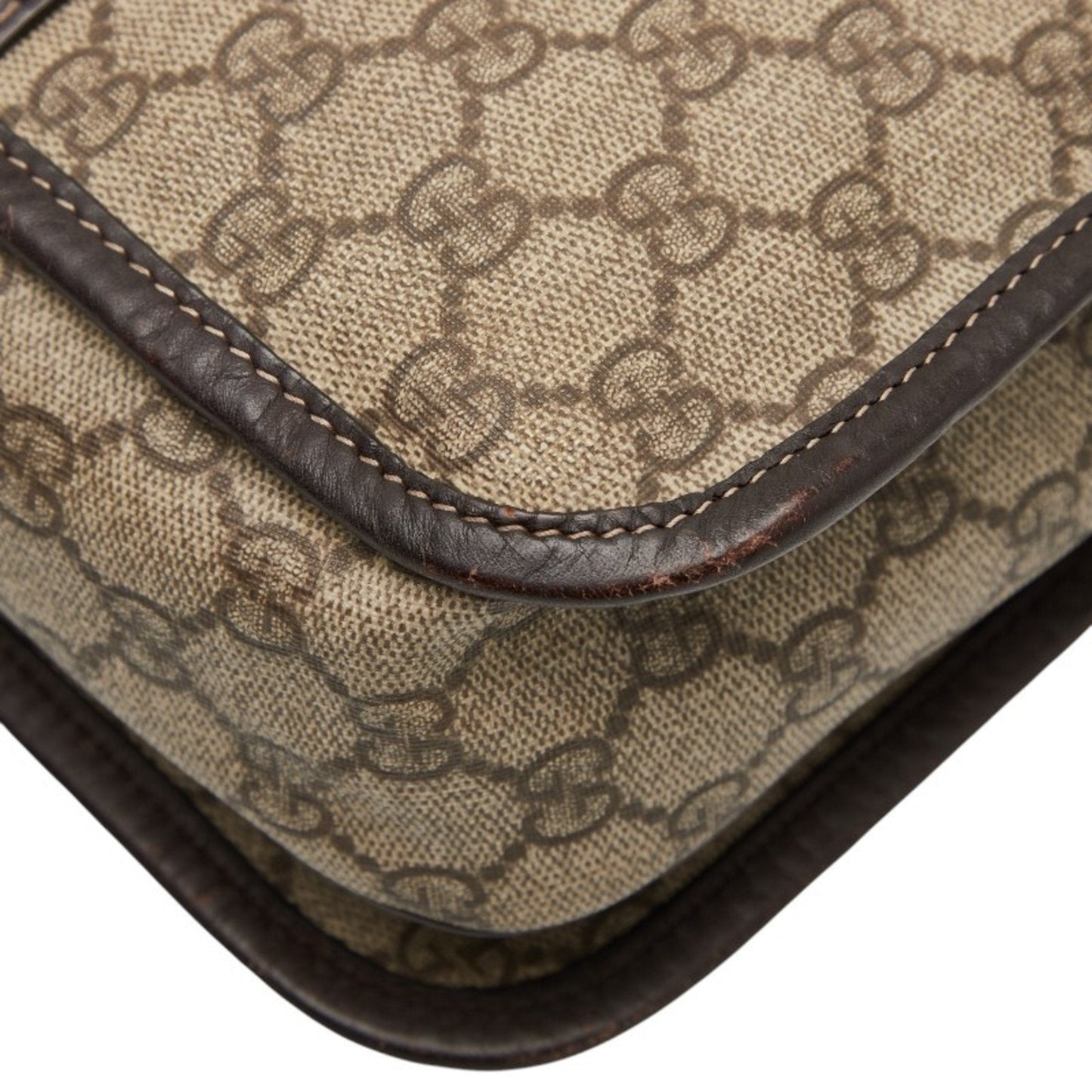 Gucci Beige Multi-Color Pvc Leather Shoulder Bag ( )