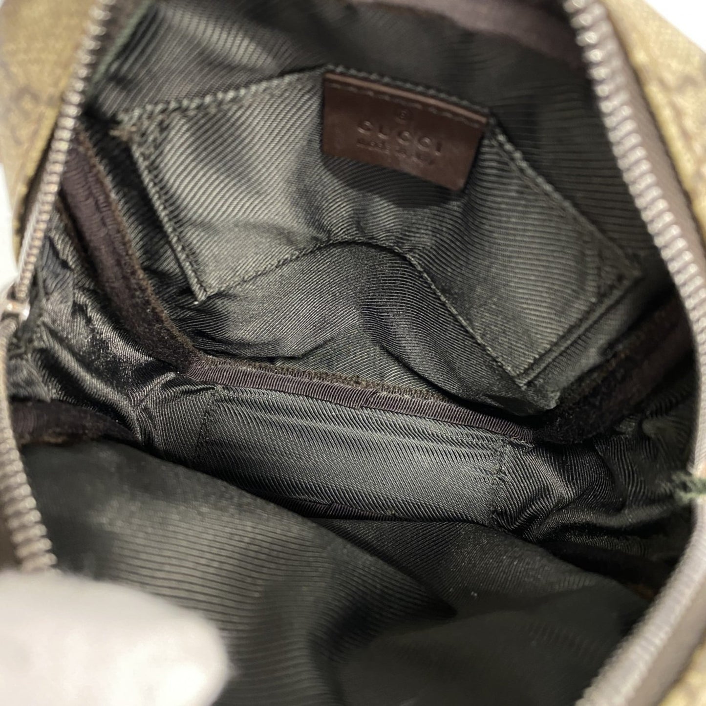 Gucci Beige Brown Pvc Shoulder Bag ( )