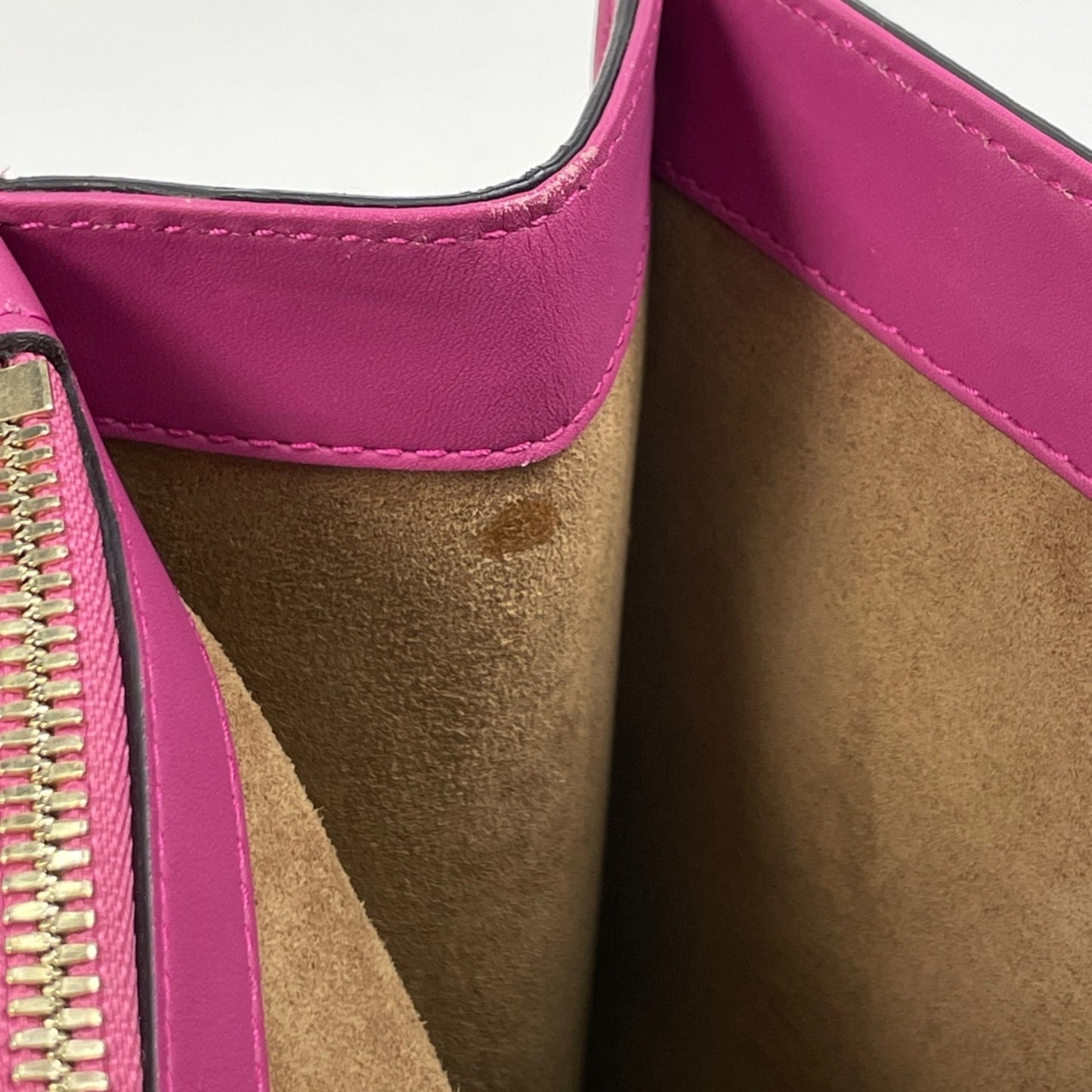 Gucci Brown Pink Red Color Coated Canvas Leather Handbag Shoulder Bag ( )
