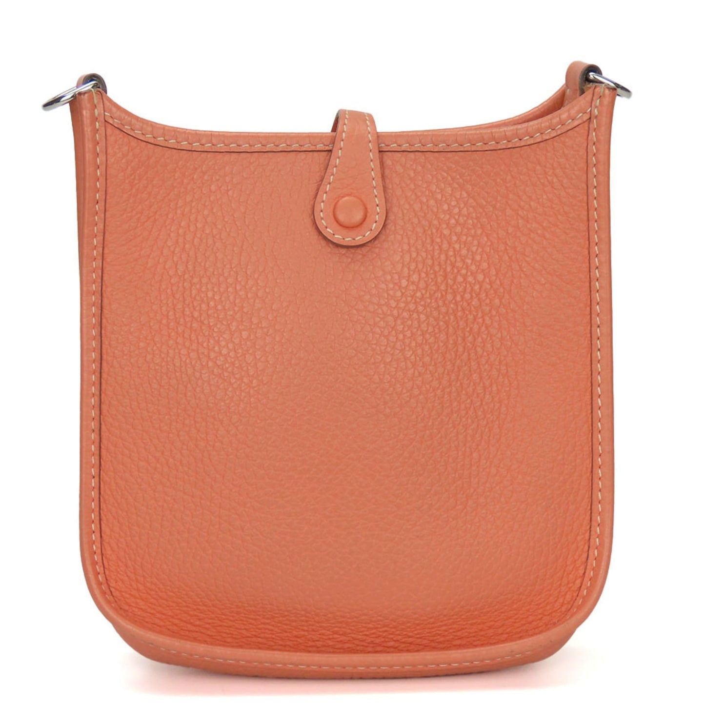 Hermes Red Color Salmon Pink Togo Leather Shoulder Bag ( )