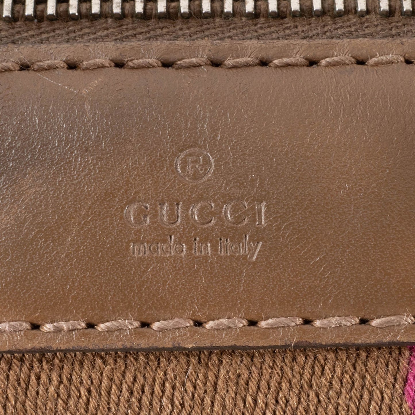 Gucci Brown Pink Gg Canvas Leather Boston Bag Shoulder Bag ( )