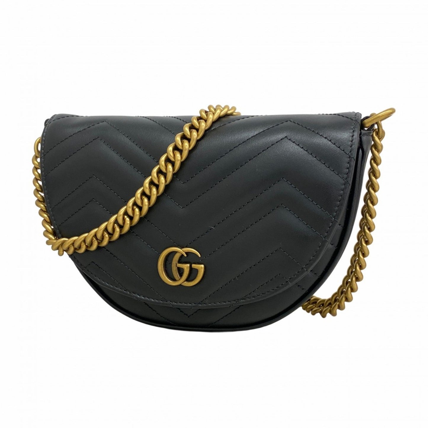 Gucci Black Leather Shoulder Bag ( )