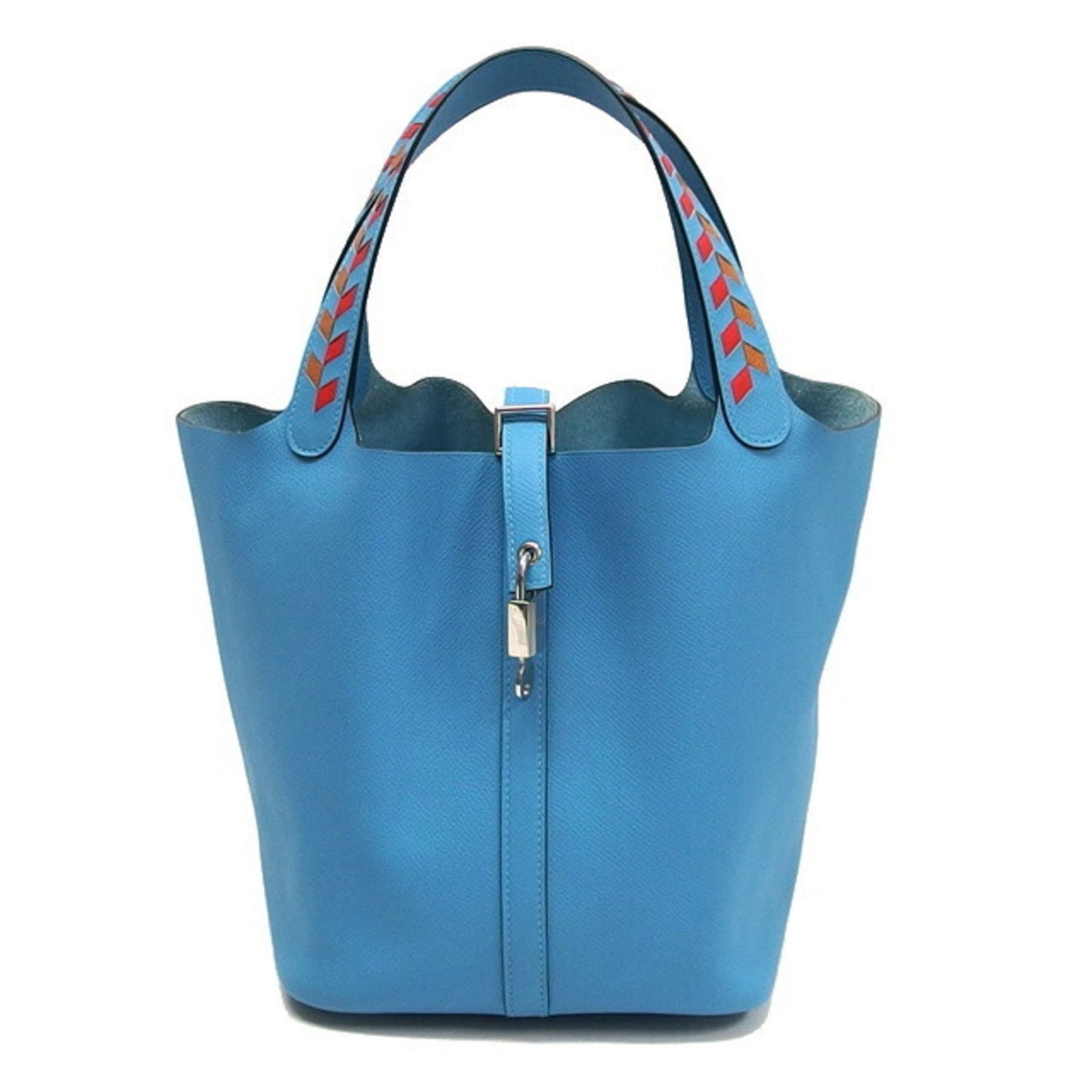 Hermes Picotin Light Blue Epsom Leather Handbag Tote Bag ( )