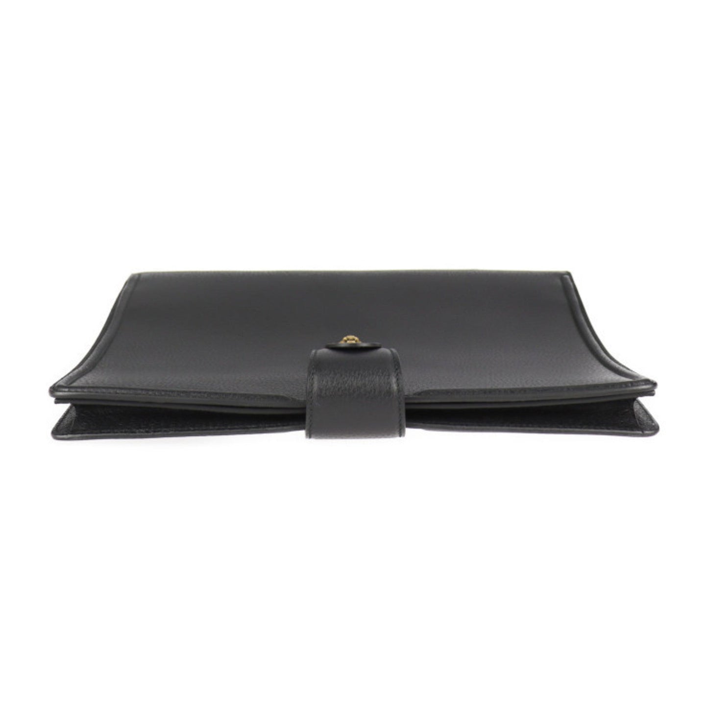 Gucci Black Leather Clutch Bag Handbag Tote Bag ( )