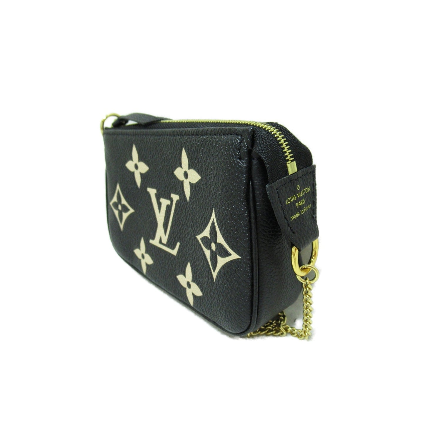 LOUIS VUITTON Mini Pochette Accessoires Black Monogram empreinte leather M80732