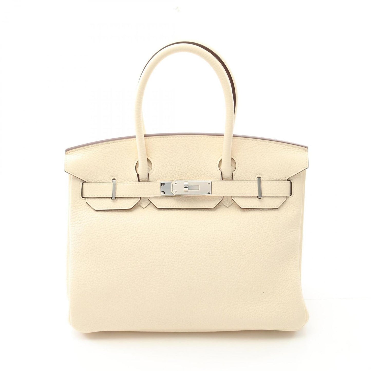 Hermes Ivory Taurillon Clemence Leather Handbag ( )
