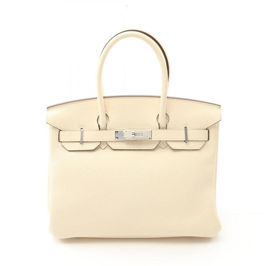 Hermes Ivory Taurillon Clemence Leather Handbag ( )