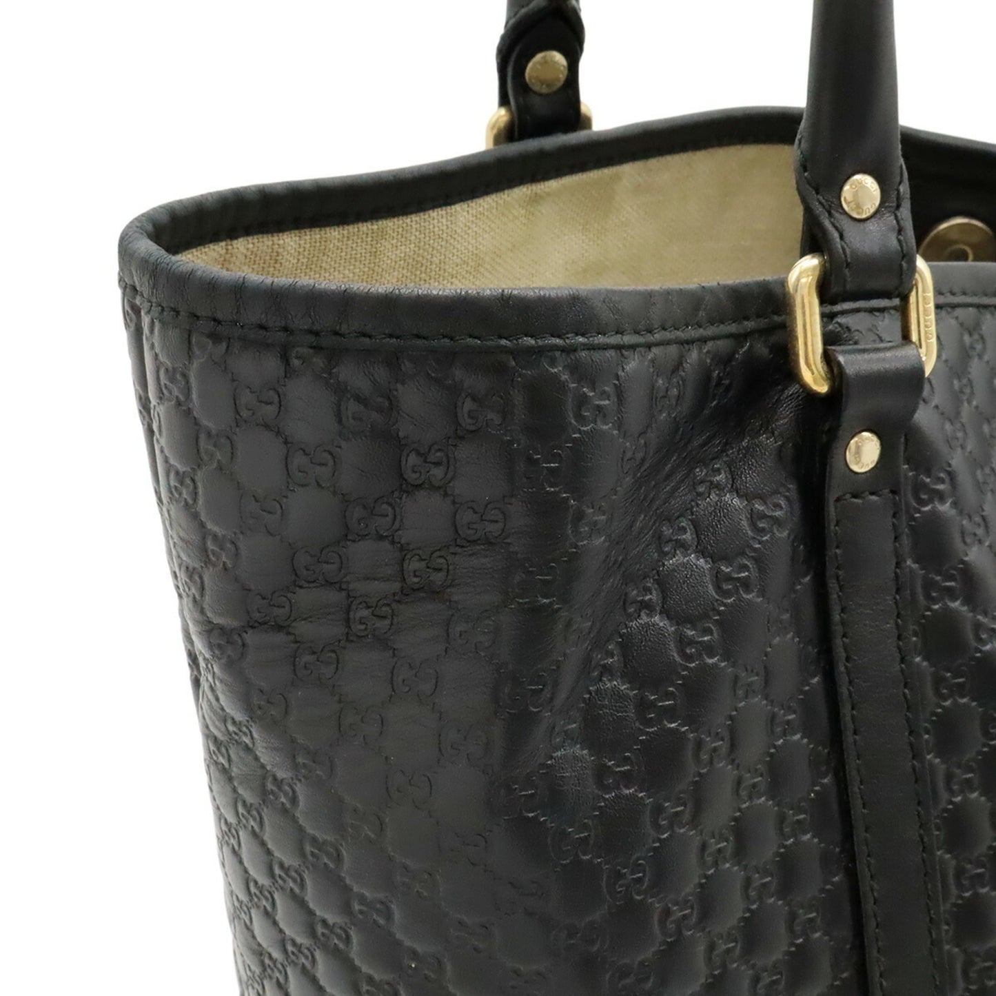Gucci Microguccissima Black Micro Gg Leather Shoulder Bag Tote Bag ( )