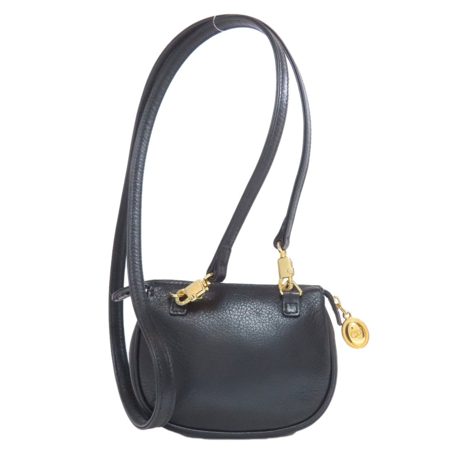 Christian Dior Black Leather Shoulder Bag ()