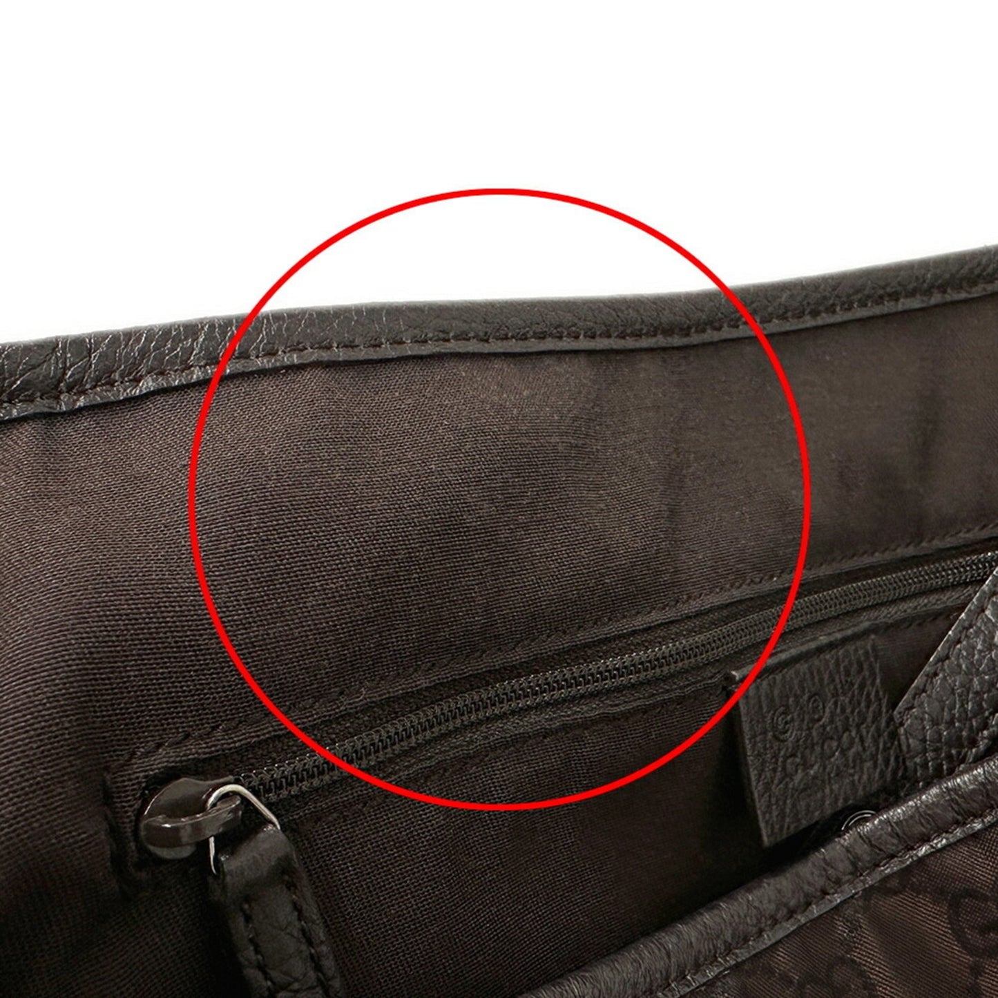 Gucci Abbey Dark Brown Nylon Shoulder Bag Tote Bag ( )
