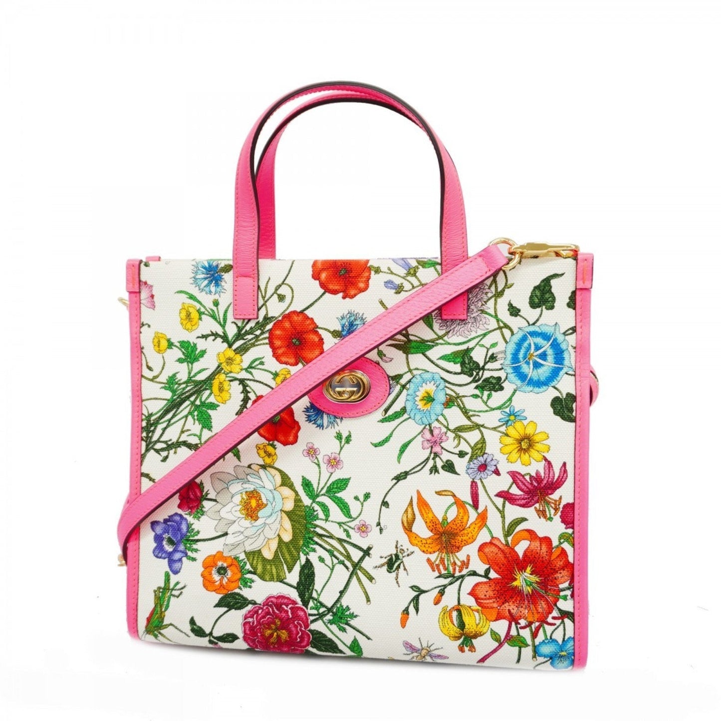 Gucci Leather Canvas Tote